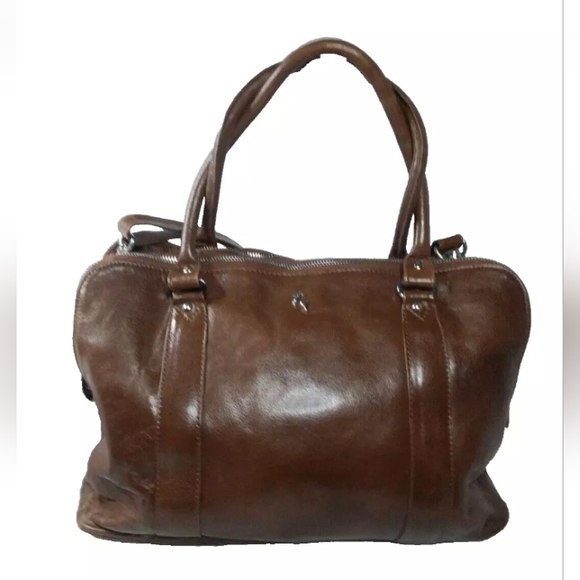 Ashwood Gina Leather Handbag 3 Section Large Work Handbag~Brown - Picture 3 of 9